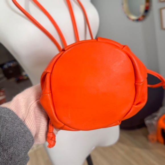 Clare V Emma Drawstring Bucket Bag - Orange - Picture 6 of 7